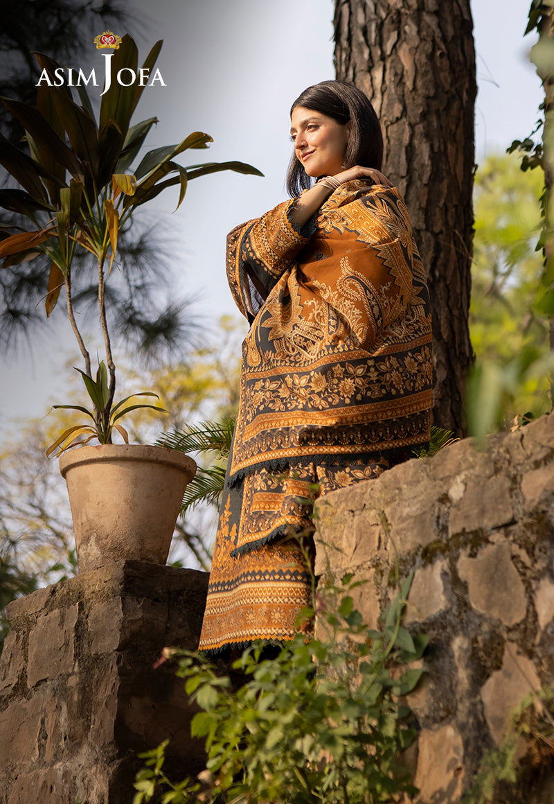 AJUW-37 PRINTED KHADDAR 3 Pcs