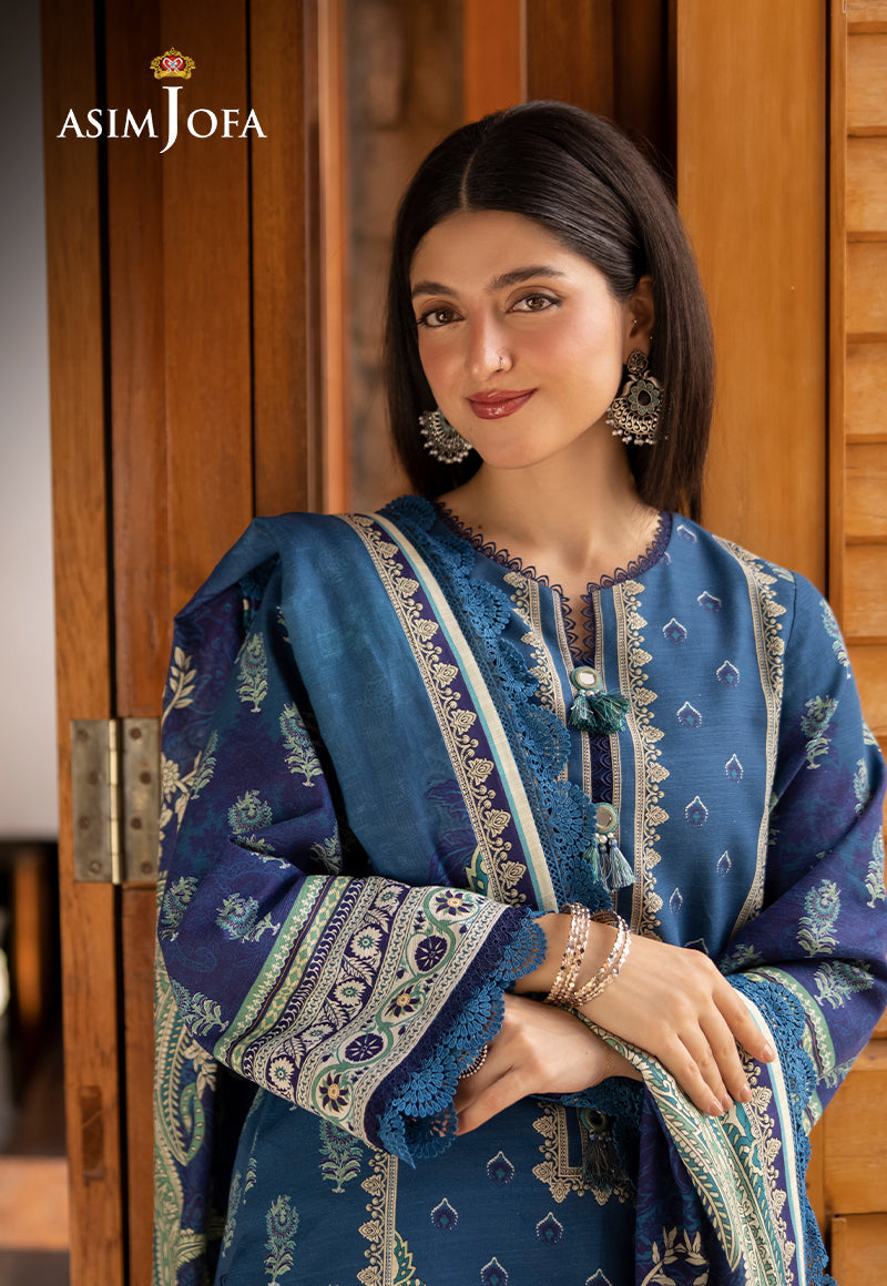 AJUW-46 PRINTED KHADDAR 3 Pcs