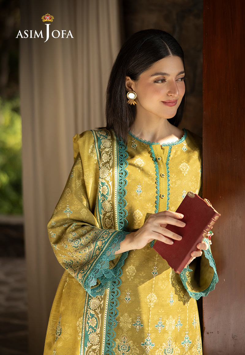 AJUW-49 PRINTED KHADDAR 3 Pcs