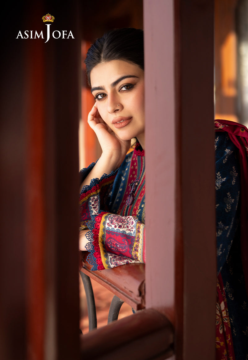 AJUW-53 PRINTED KHADDAR 3 Pcs