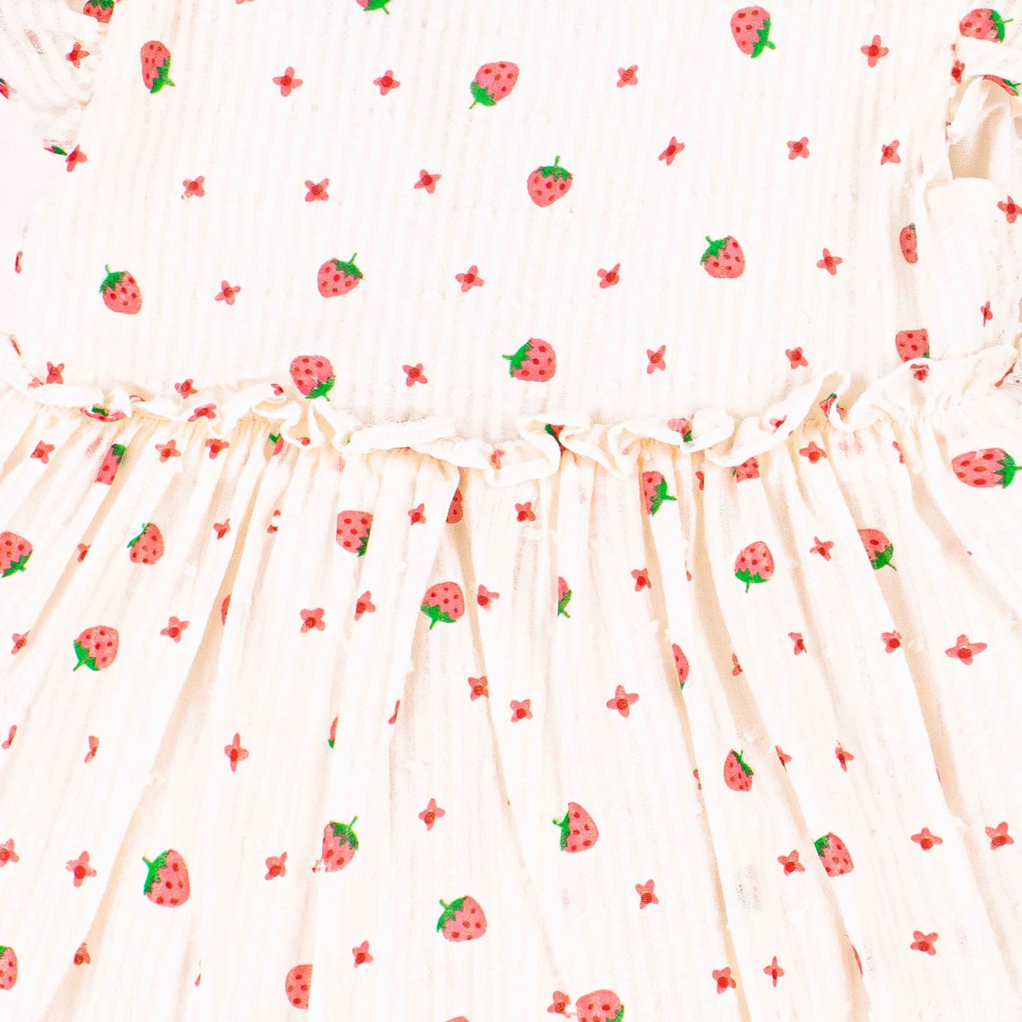 Baby Girl Off White Strawberry Cotton Frock
