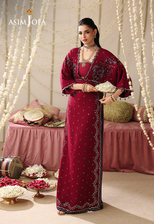 AJUFC-07 Embroidered Chiffon Unstitched 2 Pcs