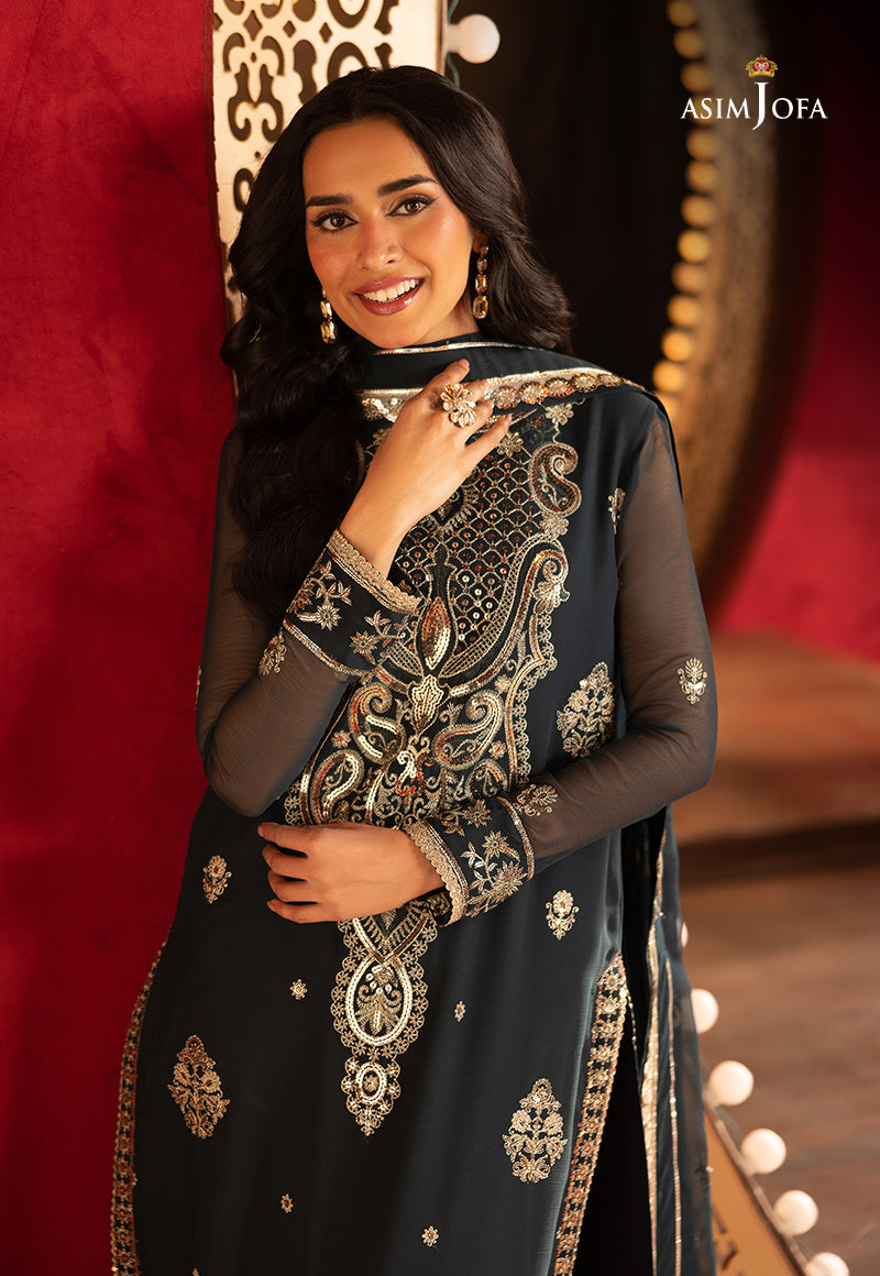 AJLLF-08 Embroidered Chiffon 3 Pcs