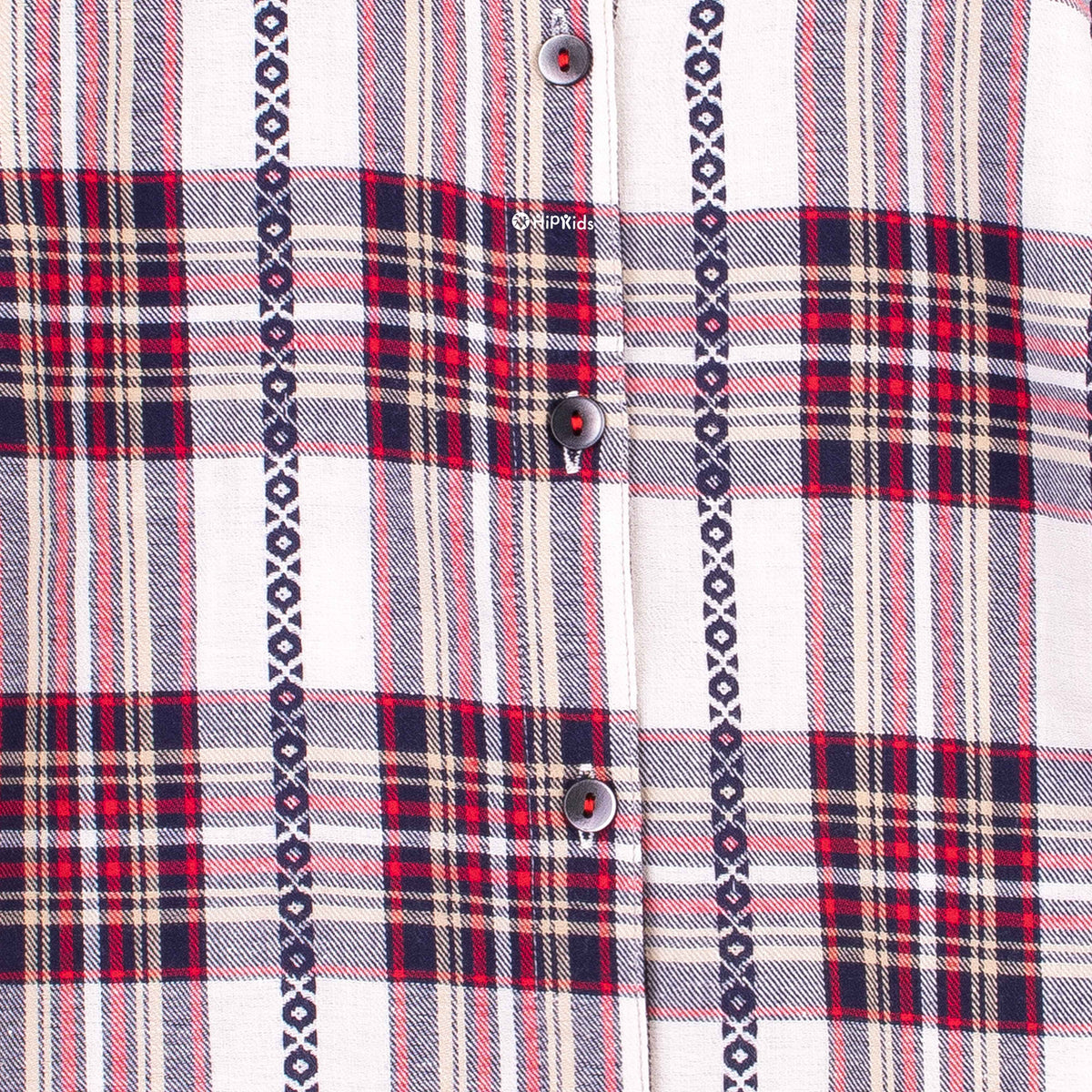 Girl Mahroon Checked Print Shirt
