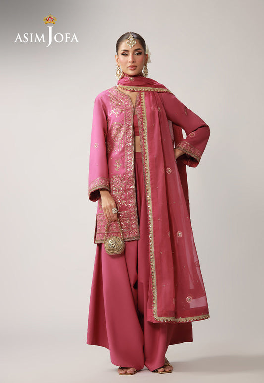 AJULO-10 Embroidered Boski Silk Unstitched 3 Pcs