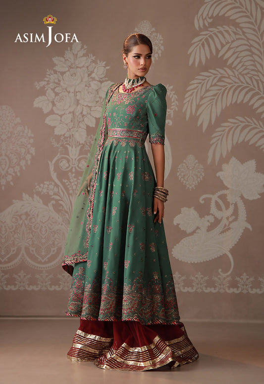 AJULD-03 Embroidered Cotton Silk Unstitched 3 Pcs