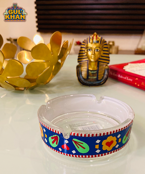 Handmade Glass Waste Bin 01