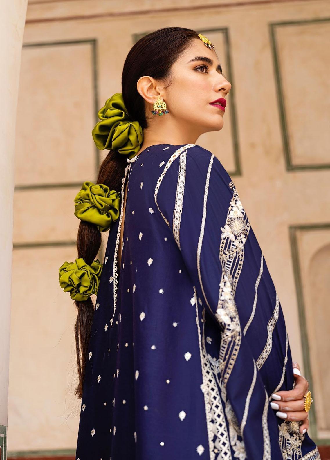 Baad-e-Nau Bahaar By MNR Embroidered Lawn Suits Unstitched 3 Piece MNR23BN Ashna - Eid Collection