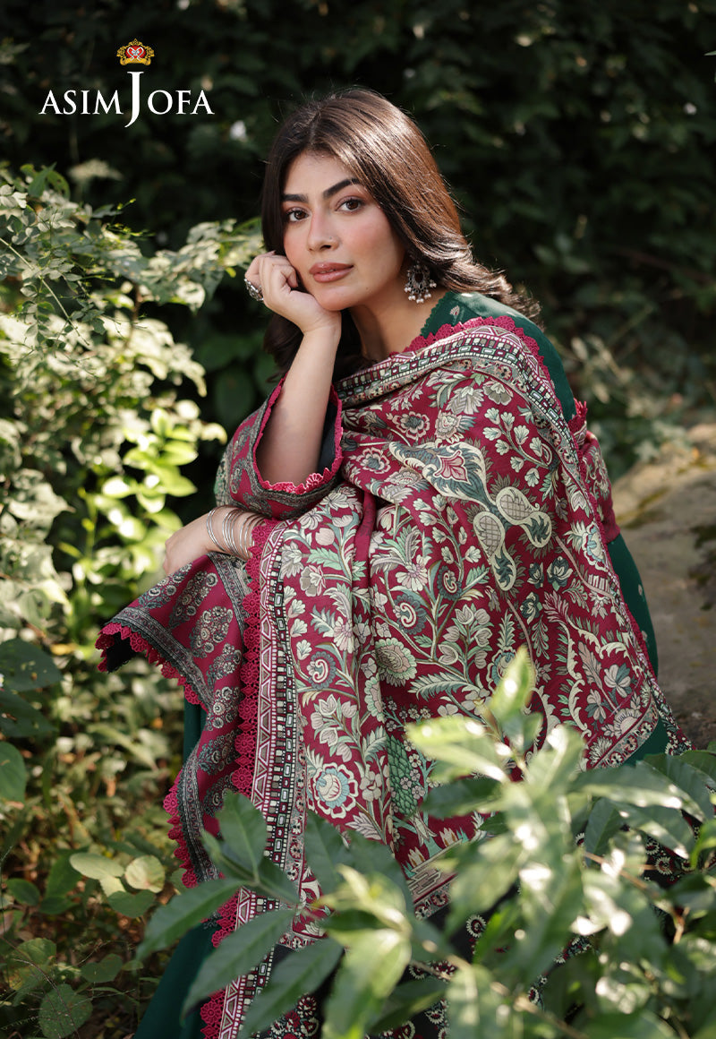 AJUW-40 PRINTED KHADDAR 3 Pcs