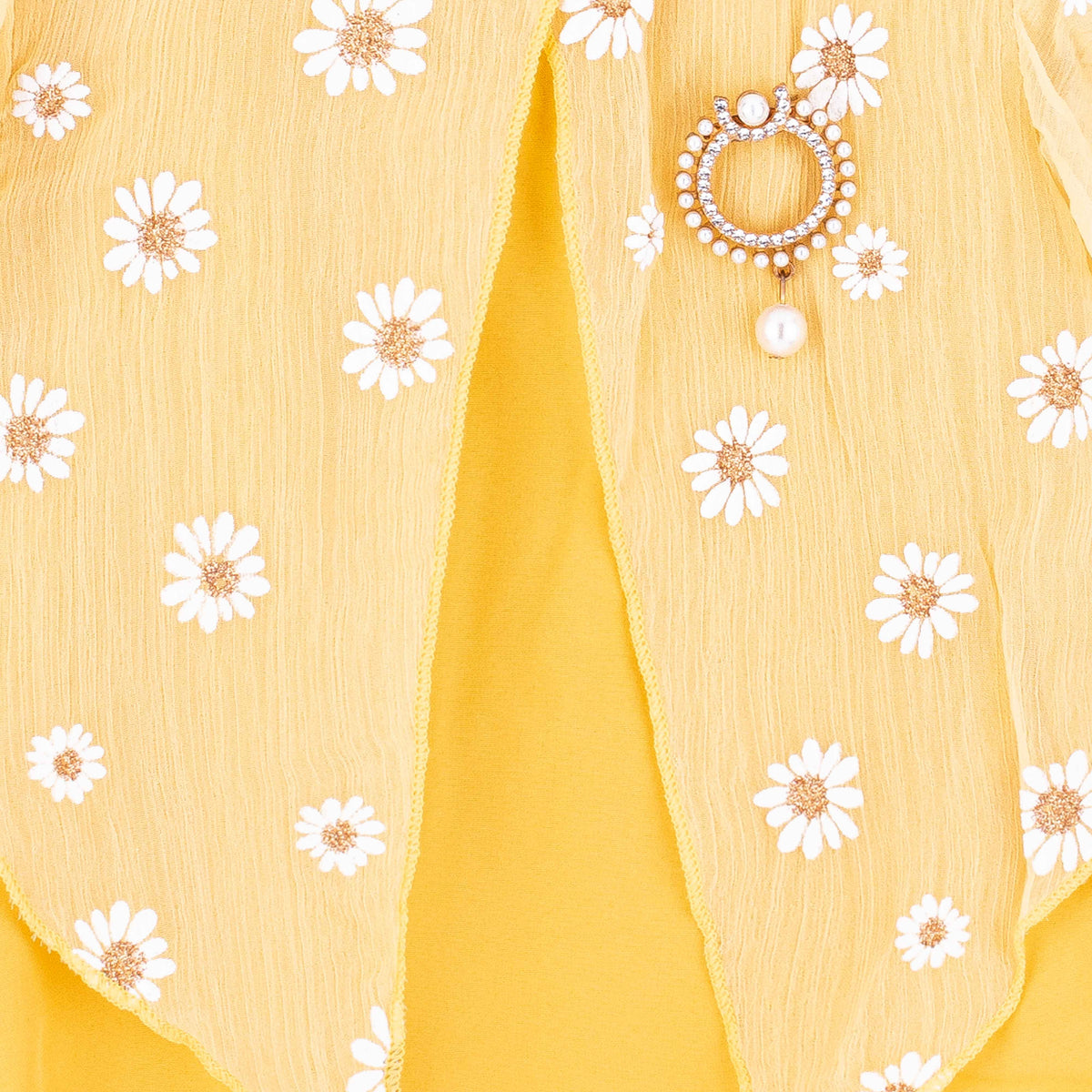 Baby Girl Chiffon Yellow Sun Flower Top