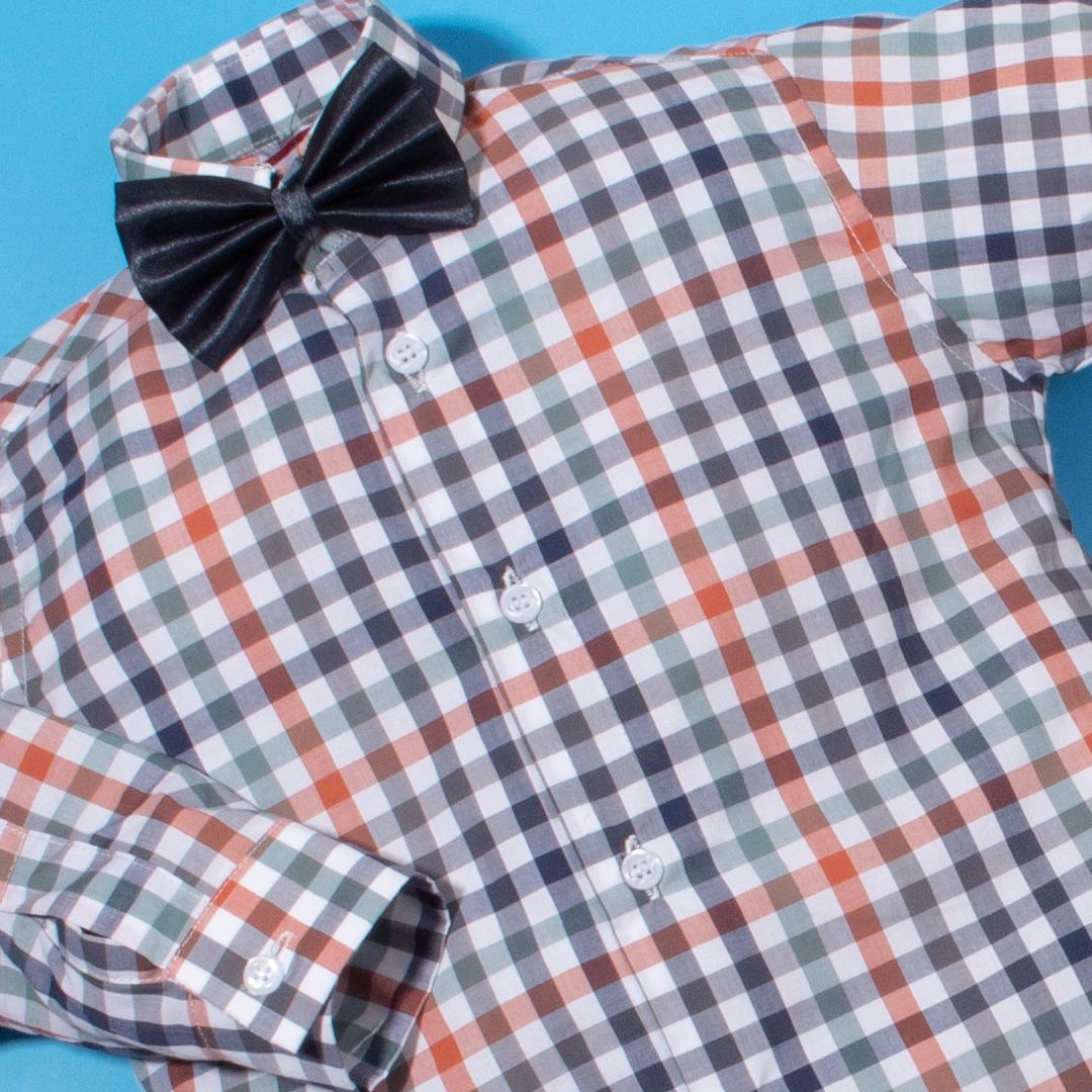 Baby Boy 4 Piece Multi Checked Print Formal Set