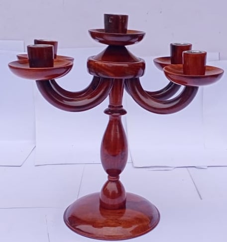 Wooden Candle Stand 5 Stand