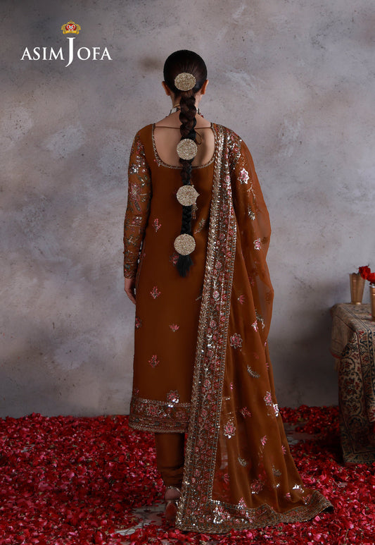 AJULN-03 Embroidered Chiffon Unstitched 3 Pcs