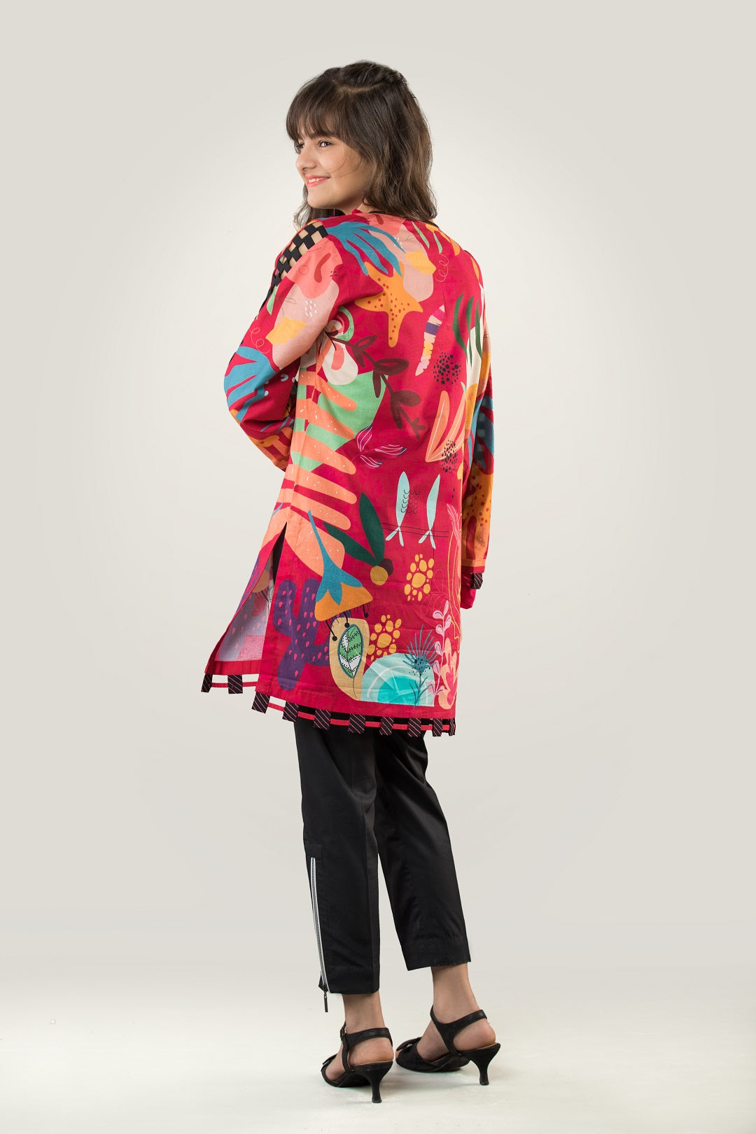 PRKT-052 POP ART Digital Printed Lawn Shirt & Cotton Trouser