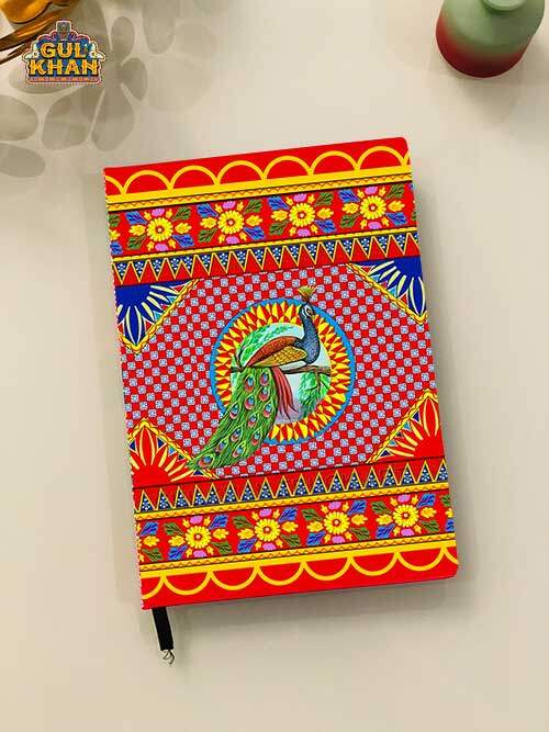 Peacock Printed Truck Art Hardcover Notebook Design