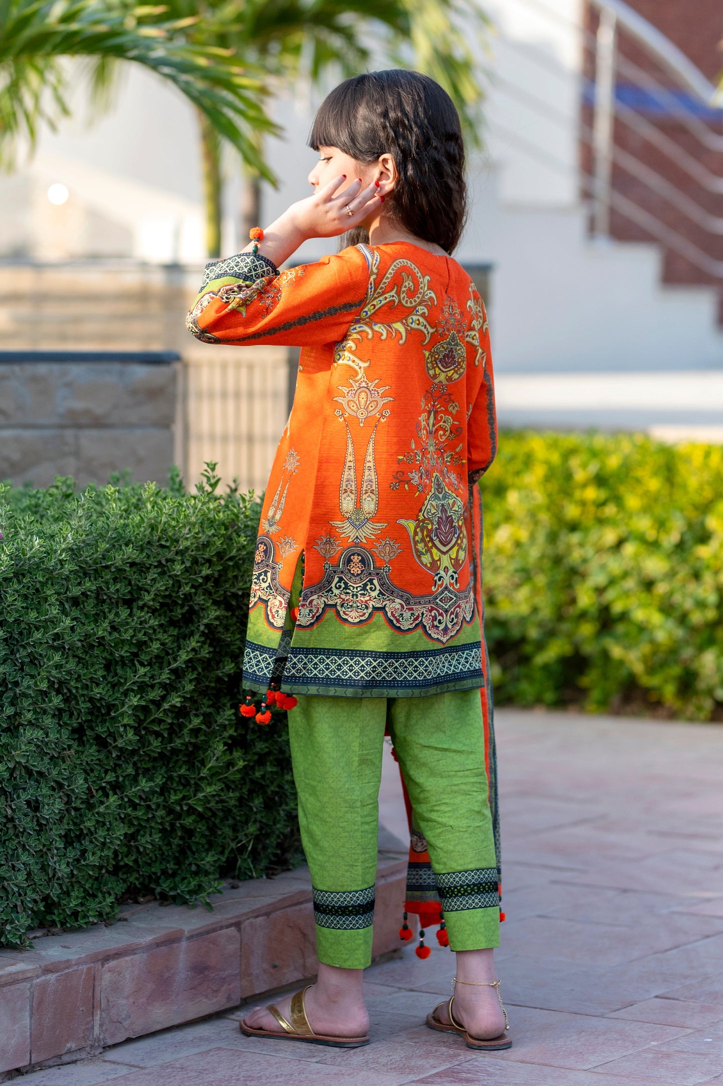 Girls Digital Printed Khaddar 3 Piece
