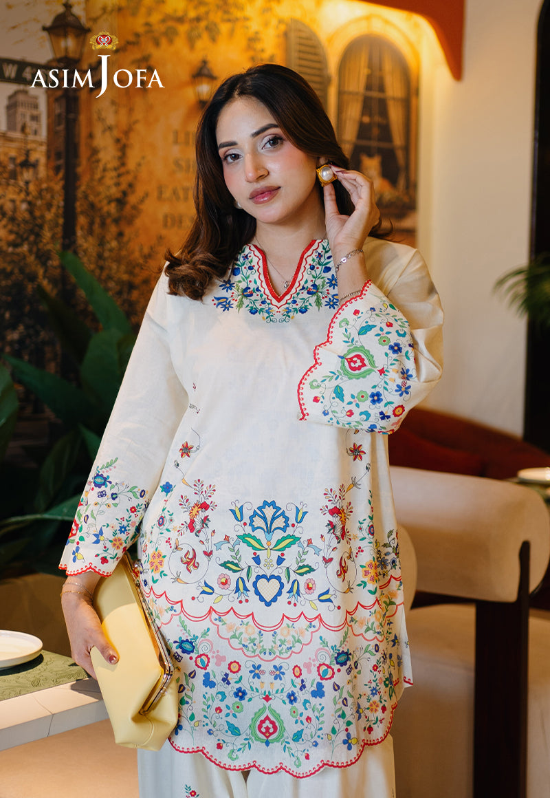 AJPBC-07 Printed Cambric Stitched 2 Pcs