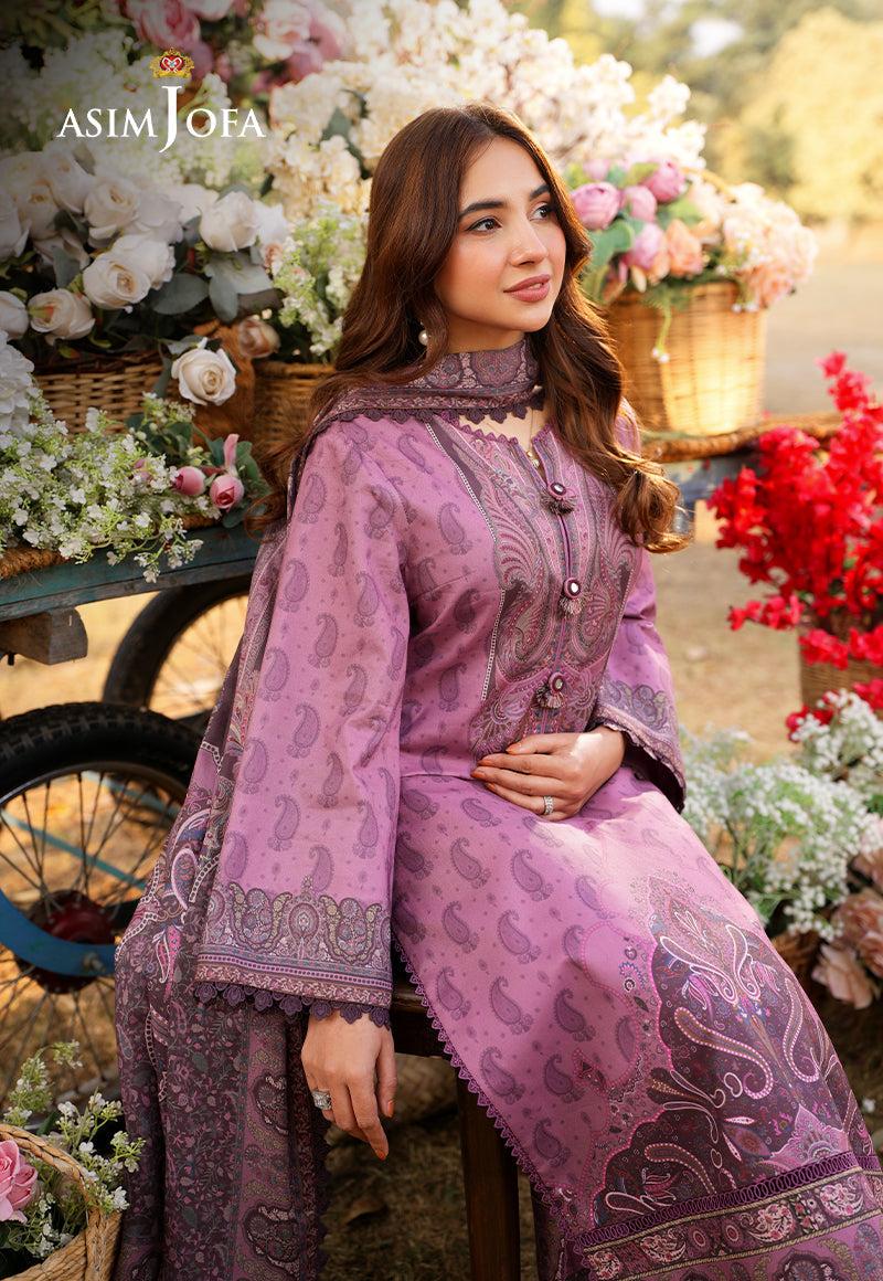 AJUUB-19 Printed Lawn 3 Pcs