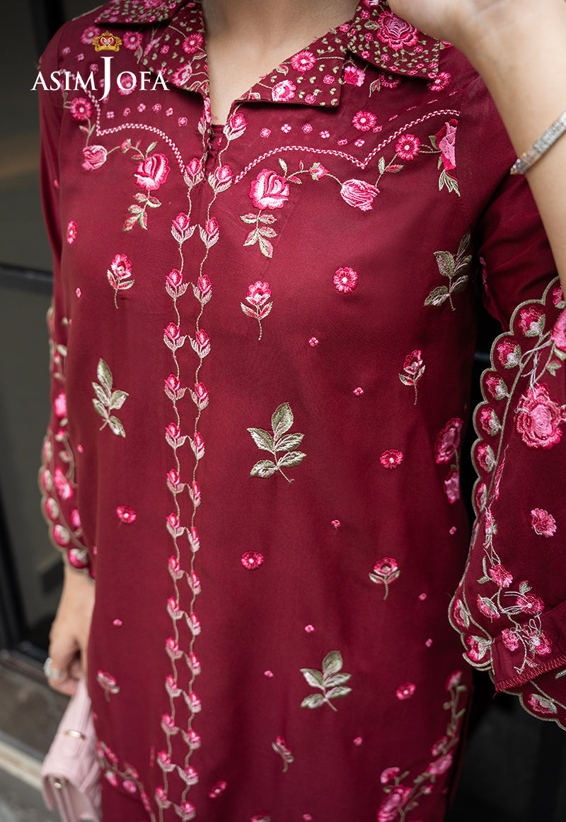 AJLPE-02 Embroidered Boski Silk Stitched 2pcs