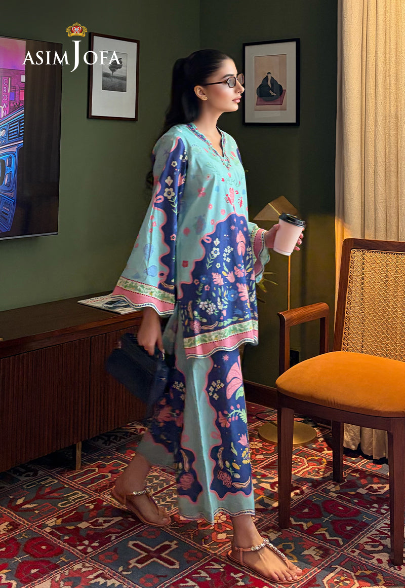 AJPBC-04 Printed Cambric Stitched 2 Pcs