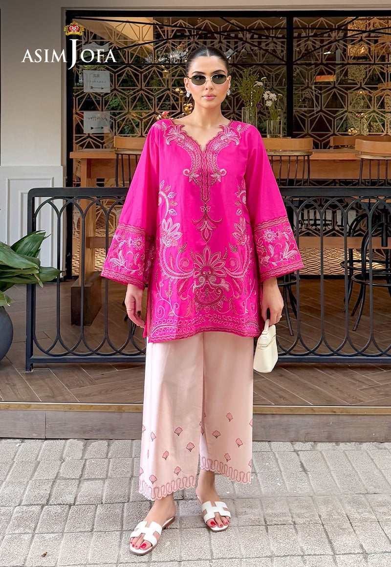 AJPBE-01 Embroidered Cambric Stitched 2 Pcs