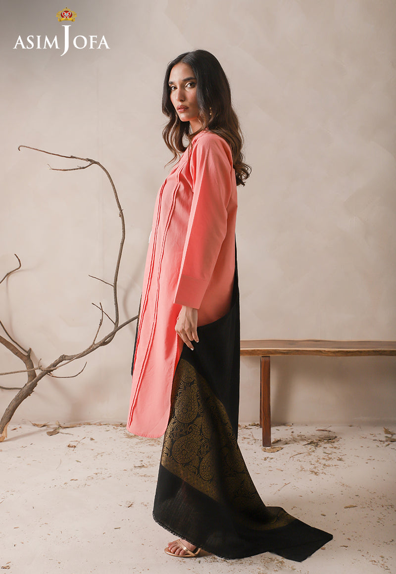 AJHS-01 ZARI BORDER SHAWL 1 PC