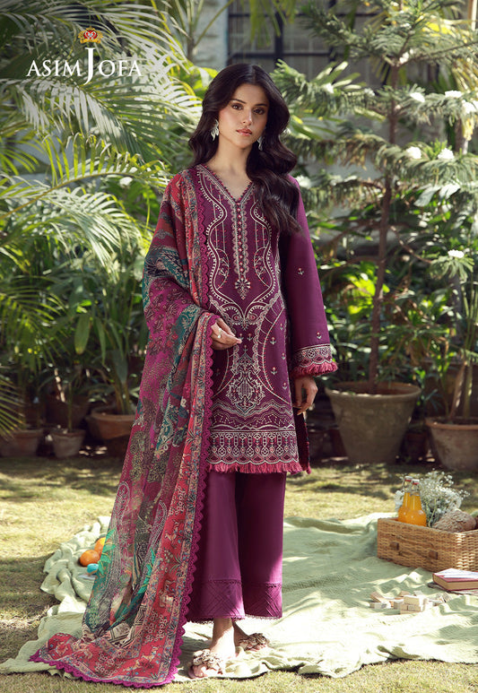 AJMUB-02 Embroidered Cambric Unstitched 3 Pcs