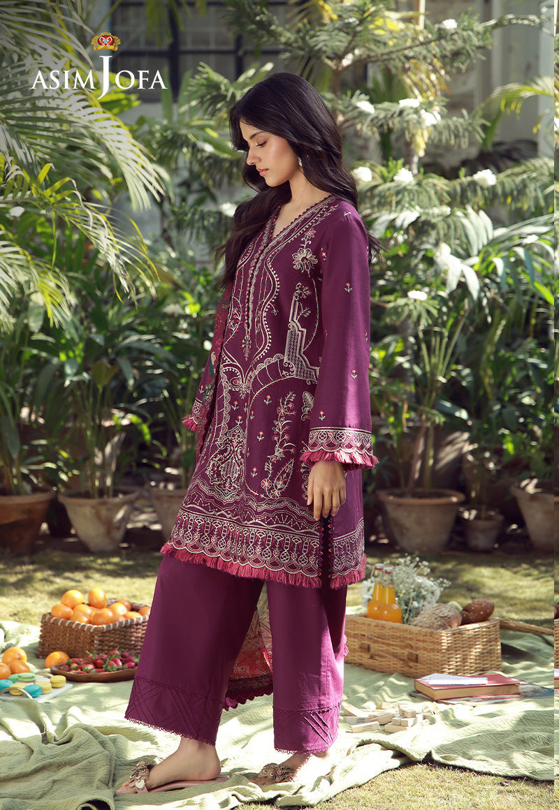 AJMUB-02 Embroidered Cambric Unstitched 3 Pcs