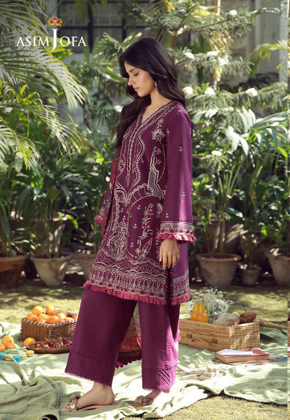AJMUB-02 Embroidered Cambric Unstitched 3 Pcs