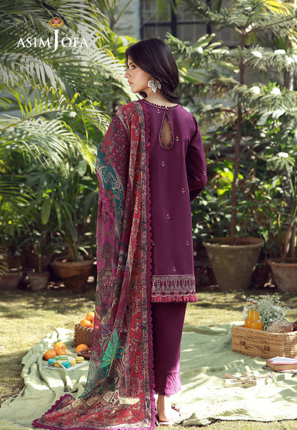 AJMUB-02 Embroidered Cambric Unstitched 3 Pcs