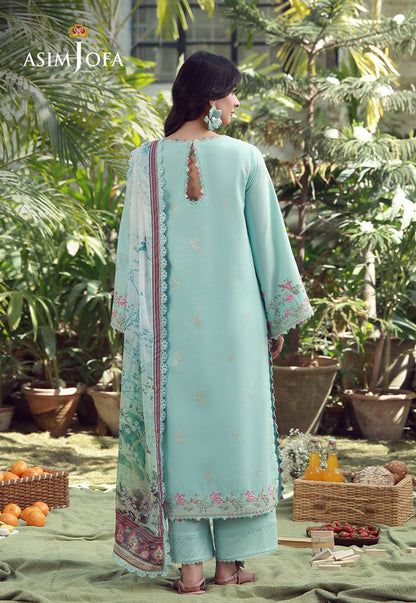 AJMUB-07 Embroidered Cambric Unstitched 3 Pcs