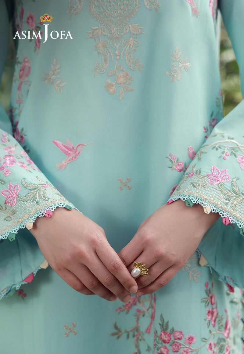 AJMUB-07 Embroidered Cambric Unstitched 3 Pcs