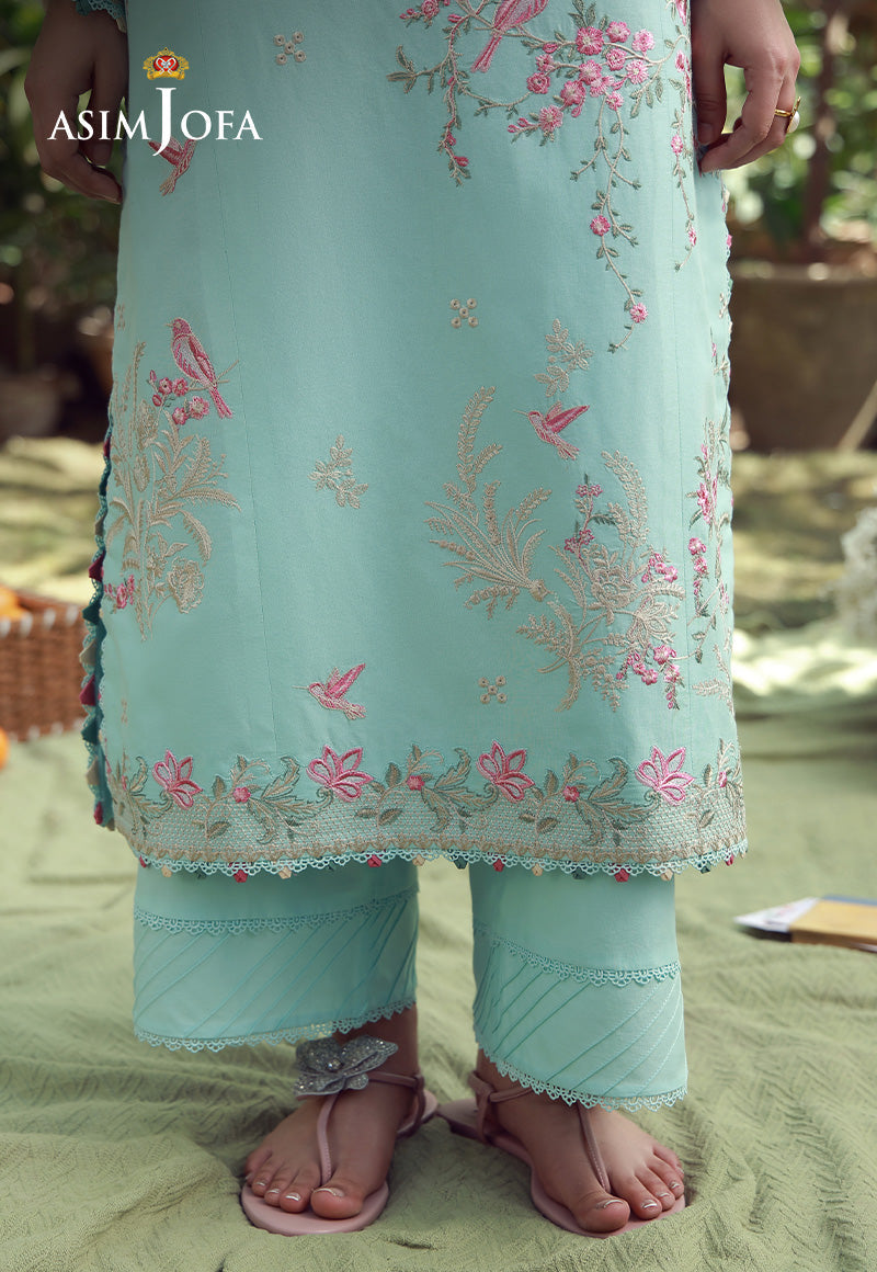 AJMUB-07 Embroidered Cambric Unstitched 3 Pcs
