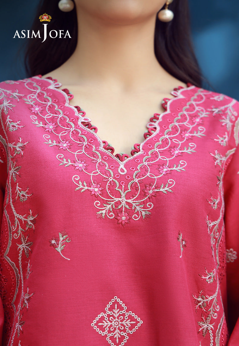 AJMUB-12 Embroidered Cambric Unstitched 3 Pcs