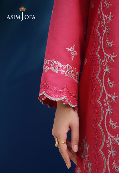 AJMUB-12 Embroidered Cambric Unstitched 3 Pcs