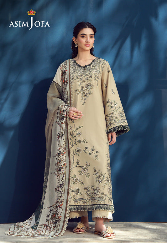 AJMUB-03 Embroidered Cambric Unstitched 3 Pcs