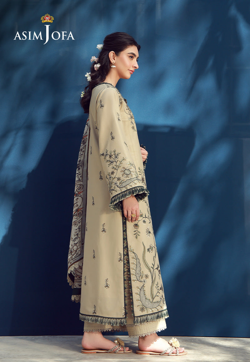 AJMUB-03 Embroidered Cambric Unstitched 3 Pcs