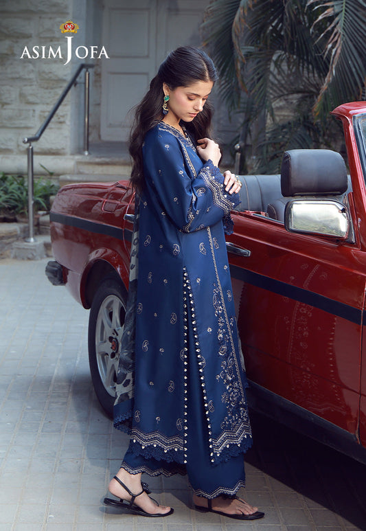 AJMUB-06 Embroidered Cambric Unstitched 3 Pcs