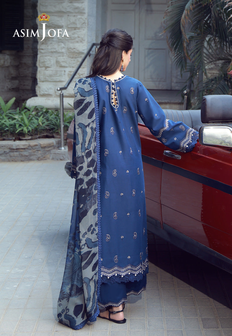 AJMUB-06 Embroidered Cambric Unstitched 3 Pcs
