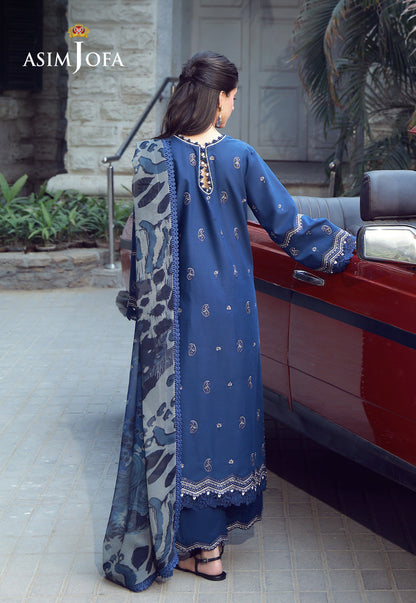AJMUB-06 Embroidered Cambric Unstitched 3 Pcs