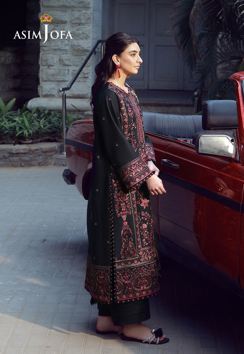 AJMUB-09 Embroidered Cambric Unstitched 3 Pcs