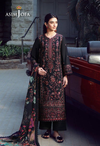 AJMUB-09 Embroidered Cambric Unstitched 3 Pcs