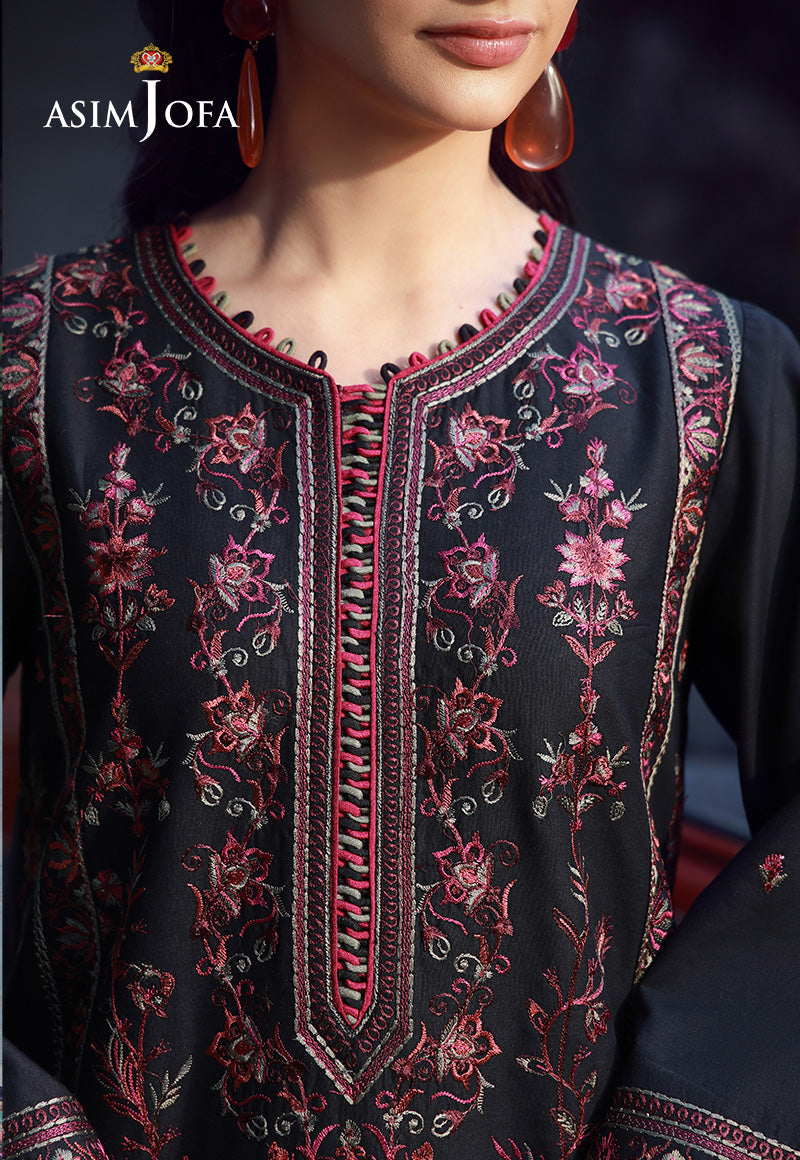 AJMUB-09 Embroidered Cambric Unstitched 3 Pcs