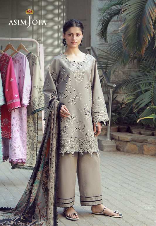AJMUB-01 Embroidered Cambric Unstitched 3 Pcs