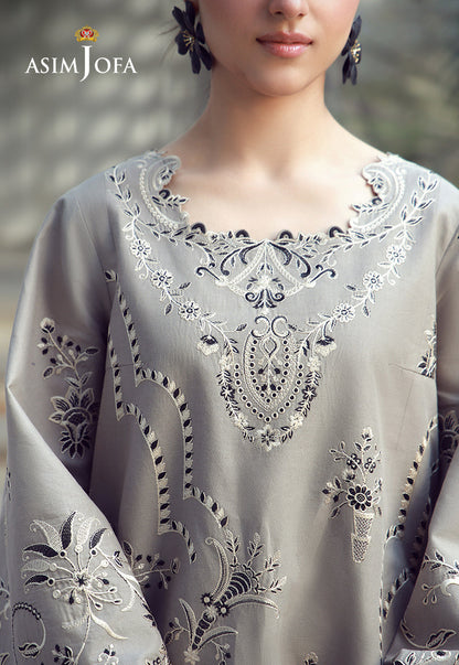 AJMUB-01 Embroidered Cambric Unstitched 3 Pcs
