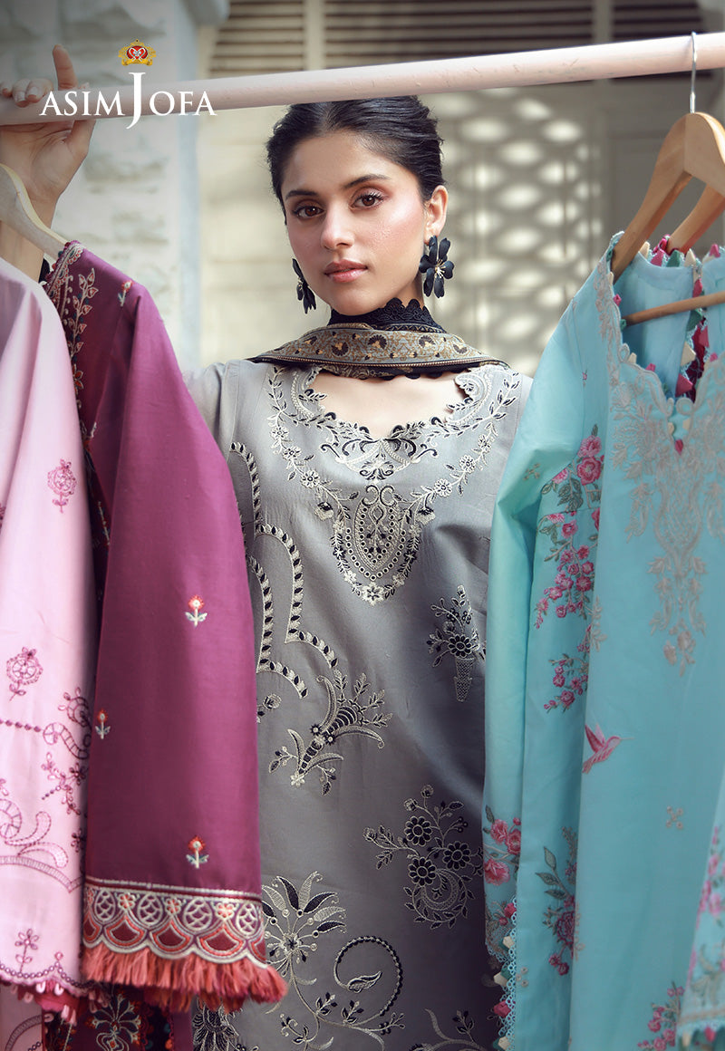 AJMUB-01 Embroidered Cambric Unstitched 3 Pcs