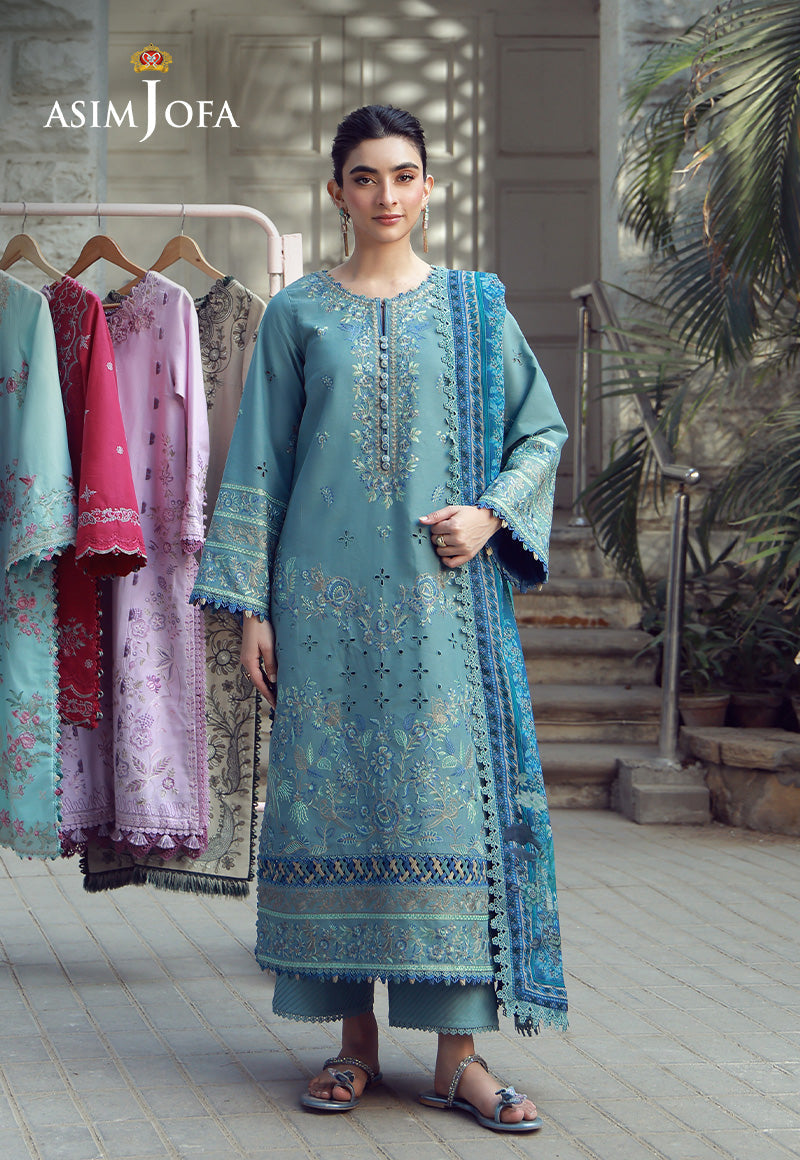 AJMUB-11 Embroidered Cambric Unstitched 3 Pcs