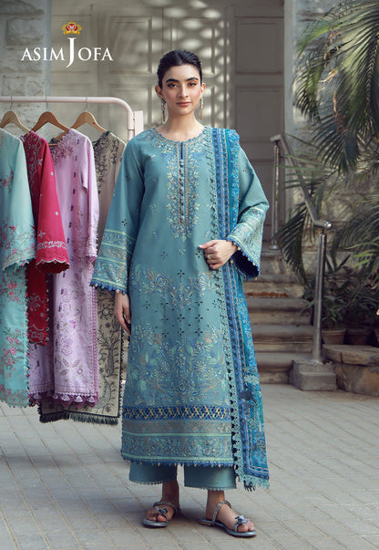 AJMUB-11 Embroidered Cambric Unstitched 3 Pcs