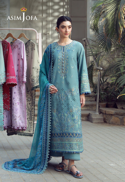 AJMUB-11 Embroidered Cambric Unstitched 3 Pcs