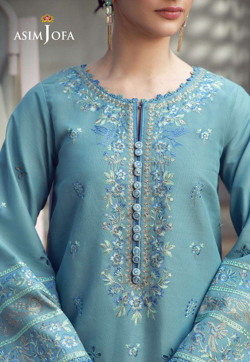 AJMUB-11 Embroidered Cambric Unstitched 3 Pcs
